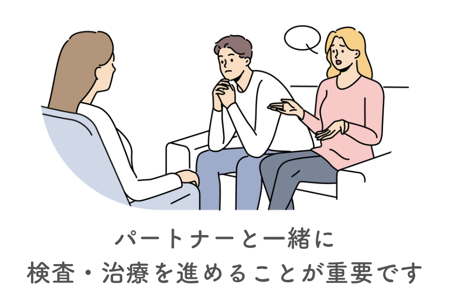 パートナーと一緒に検査と治療を